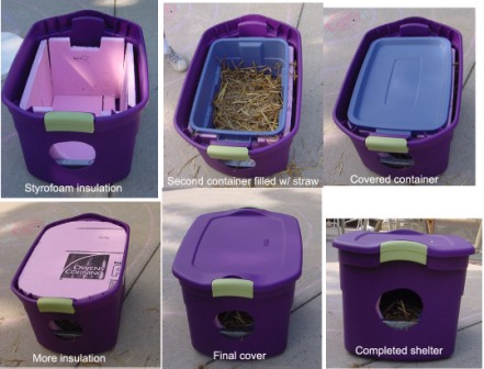 Plastic Bin Feral Cat Shelter