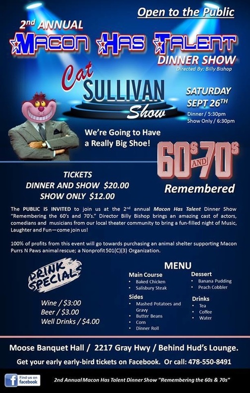 Macon Has Talent: The Cat Sullivan Show - A Benefit for Macon Purrs N Paws Animal Rescue