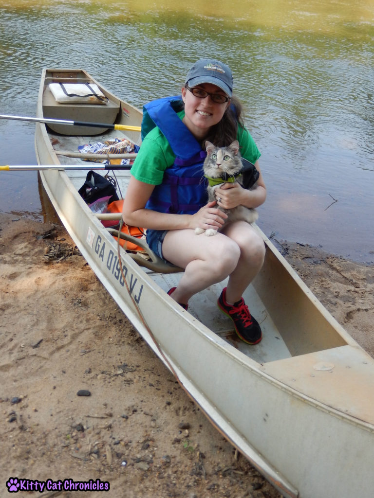 Sophie Goes Canoeing - cat canoeing / Take Your Cat on an Adventure Day