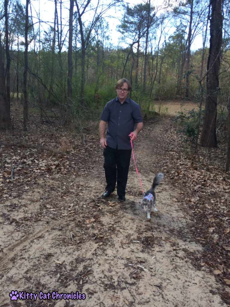 Sophie Walks on the Leash with Dad - Impromptu Adventure